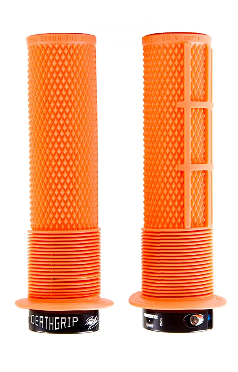 DMR Death Grip Lock-On Flange Handlebar Grips Orange